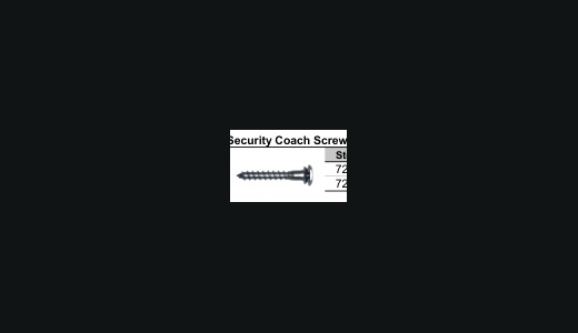 Security Coach Screws product photo
